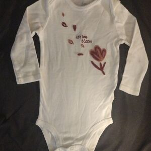 White Let It Bloom Floral Kids One Piece​